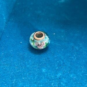 Floral Glass Bead Charm
